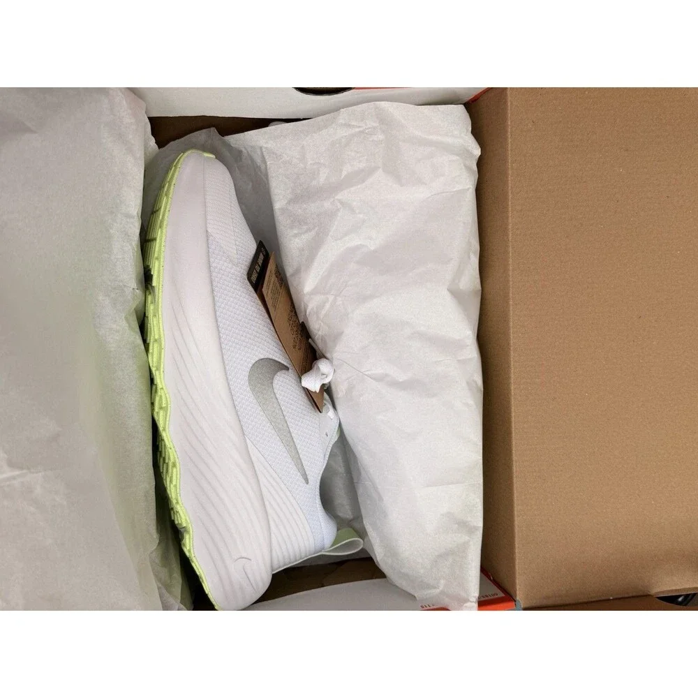 NIB Nike Promina Shoes Womens 10 White Metallic Silver Volt Neon FV6343-108